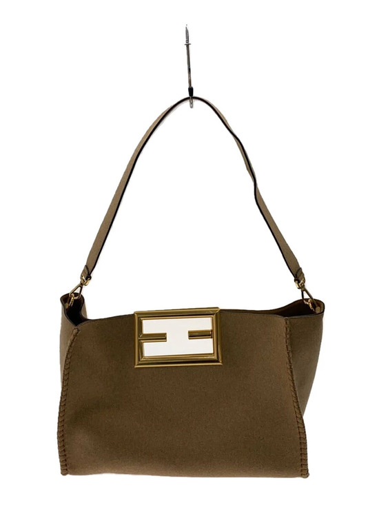 Fendi Handbags - Fendi Shoulder Bag Suede Camel Brown Flannel